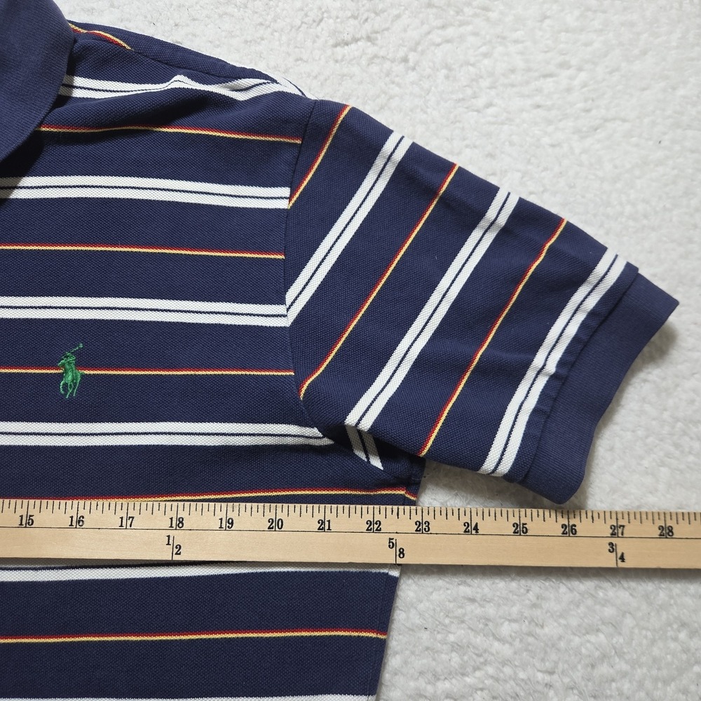 Vintage Polo Ralph Lauren Polo Shirt Mens‎ Large Striped Short Sleeve Preppy - Picture 3 of 6